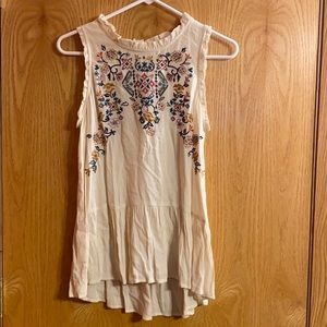 Embroidered tank top